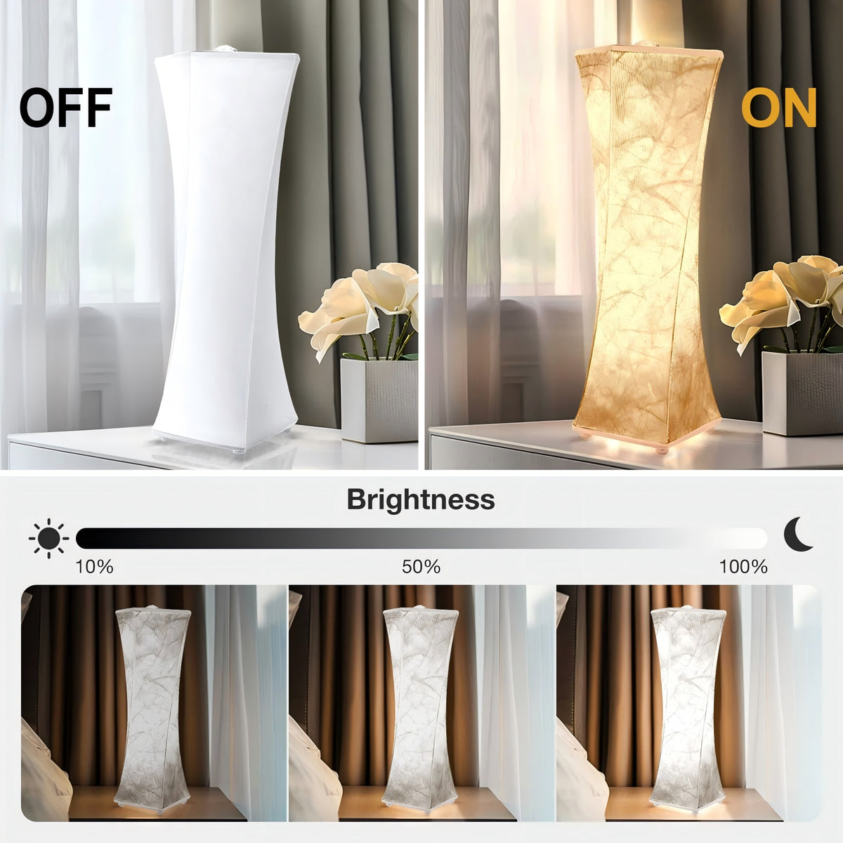 Set of 2 Fabric Table Lamps