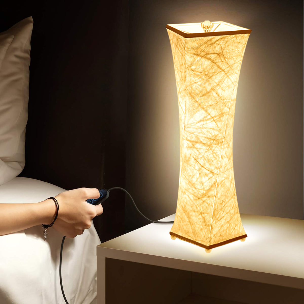 Set of 2 Fabric Table Lamps