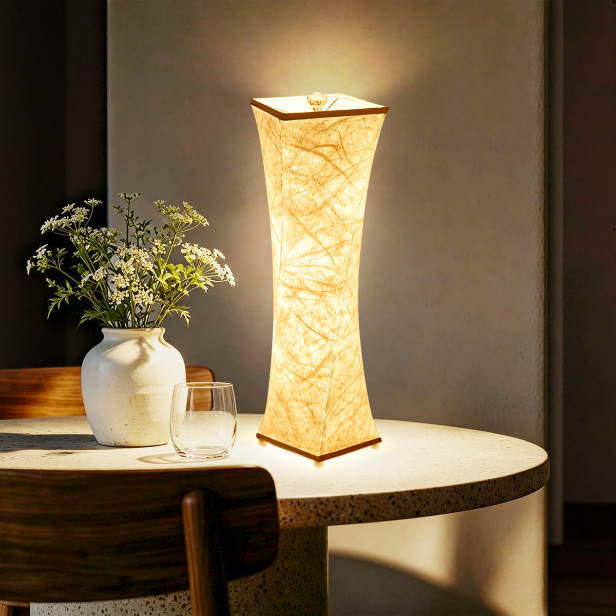 Set of 2 Fabric Table Lamps