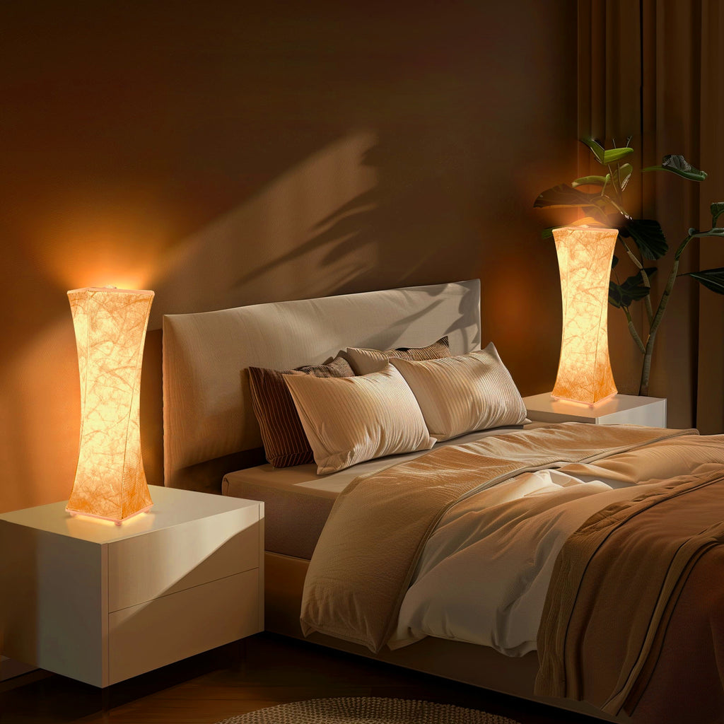 Set of 2 Fabric Table Lamps