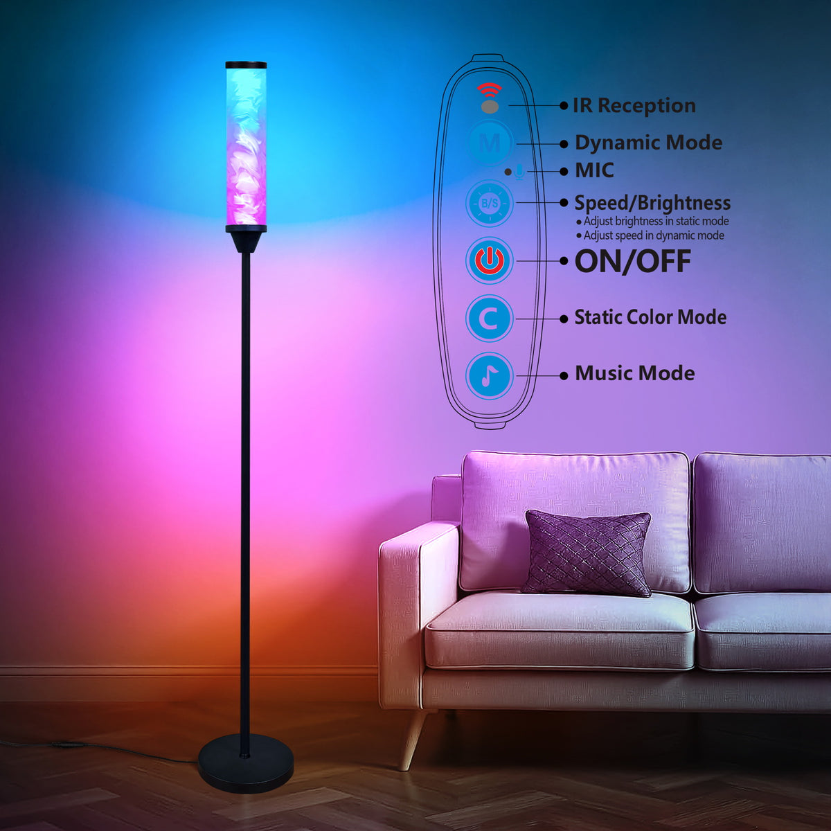 RGB Prism Floor Lamp
